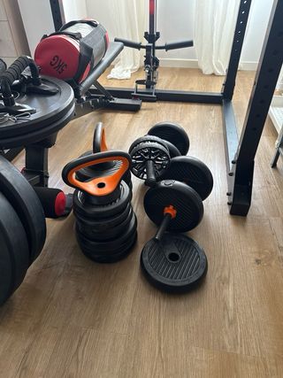 Rack Gimnasio Completo + Barra Olímpica