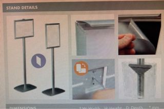 Expositor A3 con pie y postes