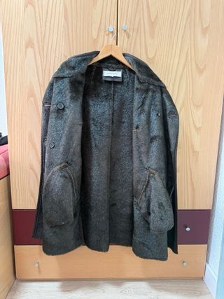 Chaquetón 3/4 polipiel marrón T.38