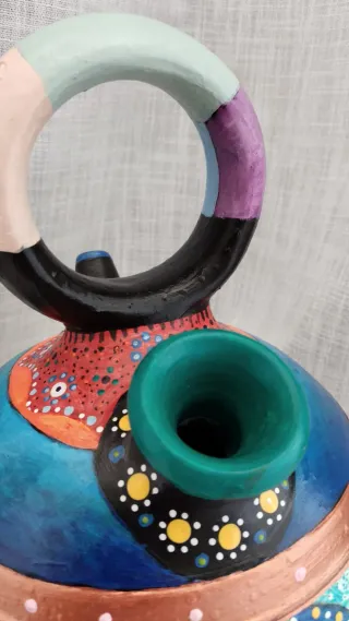 Botijo Artesanal Pintado a Mano