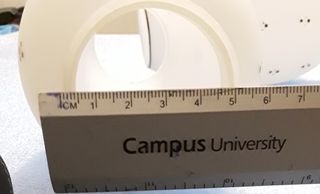 Pareja de tulipas vintage blancos con puntos negro