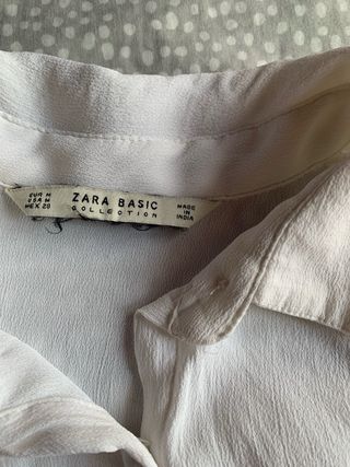 Camisa Zara Blanca Talla M