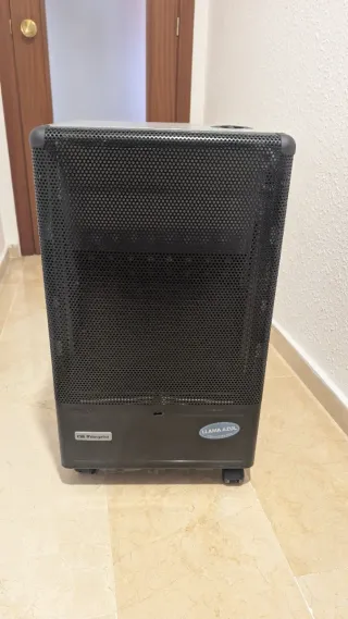 Estufa de gas negra