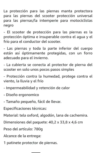 Manta Cubre Piernas Moto/Scooter Cokomono