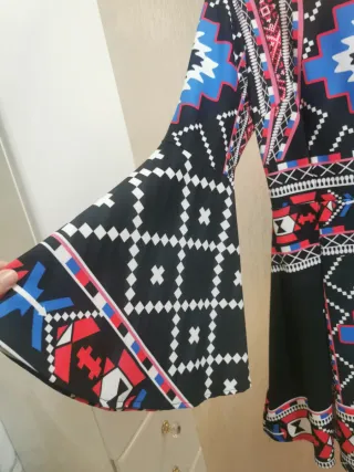Vestido estampado étnico talla L