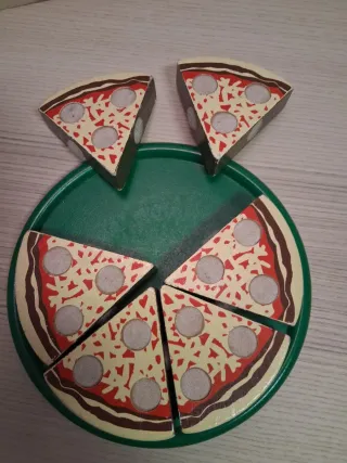 Juego de mesa Pizza de madera