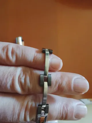 Braccialetto Uomo Argento e Grigio