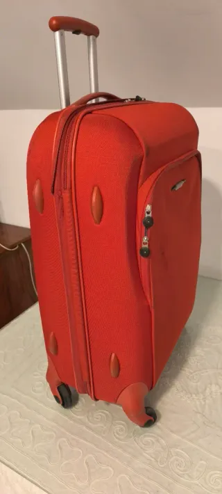 Maleta Samsonite Grande Roja Semirrígida Poco Uso