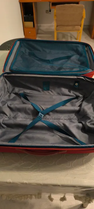 Maleta Samsonite Grande Roja Semirrígida Poco Uso