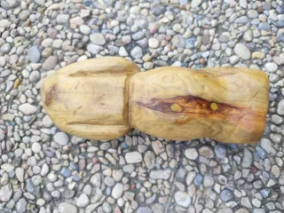 Virgen con niño talla madera