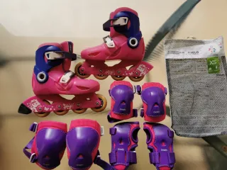 Patines ajustables niña talla 30-33 y protectores