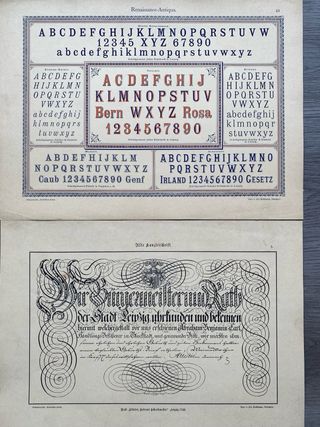 Lote Láminas Tipográficas Antiguas S.XIX