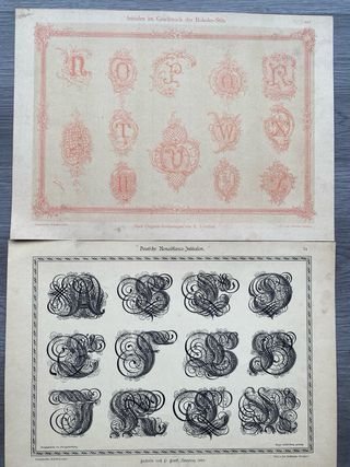 Lote Láminas Tipográficas Antiguas S.XIX