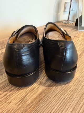 Zapatos Lord Kent piel negra monk strap 42,5