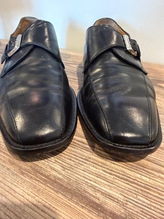 Zapatos Lord Kent piel negra monk strap 42,5