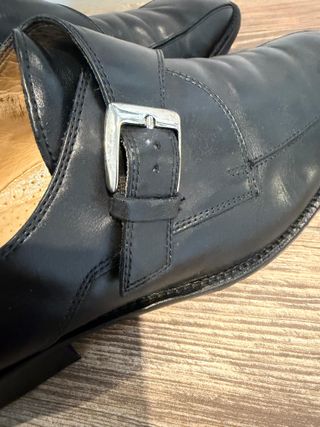 Zapatos Lord Kent piel negra monk strap 42,5