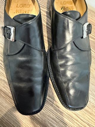 Zapatos Lord Kent piel negra monk strap 42,5