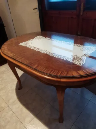 Mesa Comedor ovalada Vintage estilo clásico