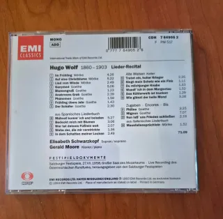 Wolf Lieder Elisabeth Schwarzkopf EMI