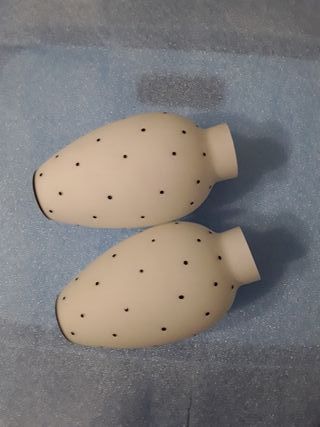 Pareja tulipas vintage cristal blanco y negro