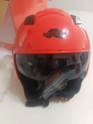 Casco scooter rosso