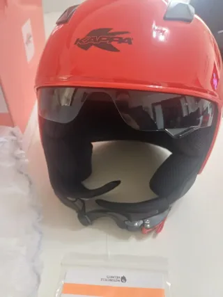 Casco scooter rosso