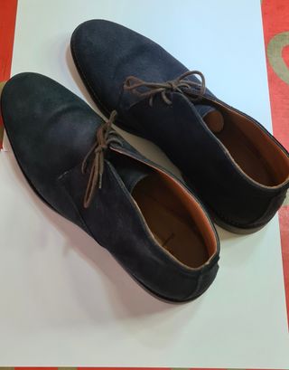 Botines Massimo Dutti ante azul marino