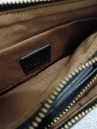 Set borsetta tracolla nera monogramma e dustbag