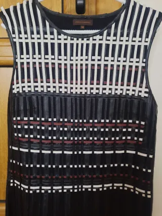 Vestido Adolfo Domínguez T38 Negro Multicolor