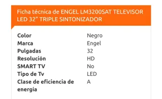 TV LED Engel LM3200Sat Negra