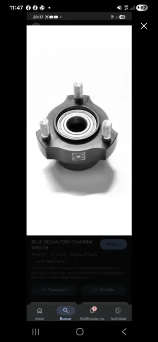 Buje Delantero 17x45mm Mini KR R. Tech