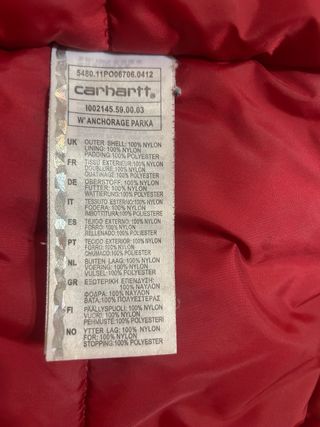 Chaqueta Carhartt Roja con Capucha