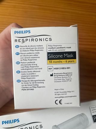 Mascarilla y Cámara Inhalación Philips Respironics