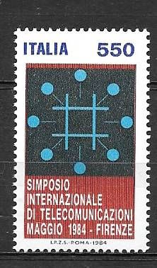 Italia 1984 Simposio Telecomunicazioni Francobollo