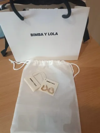 Pendientes Bimba y Lola Corazón Oro Multicolor
