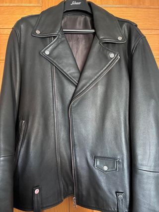 Chaqueta de Piel Negra para Hombre