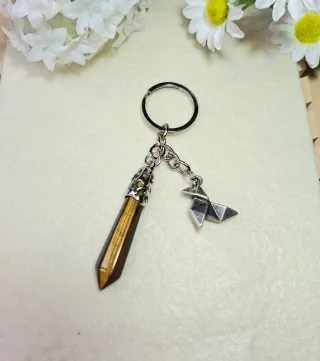 Llavero Ojo de Tigre Pajarita.