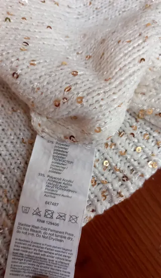 Maglioncino donna beige dorato tg S/XS