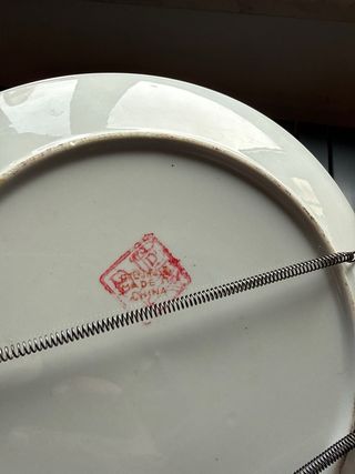 Prato de decoração chinês floral