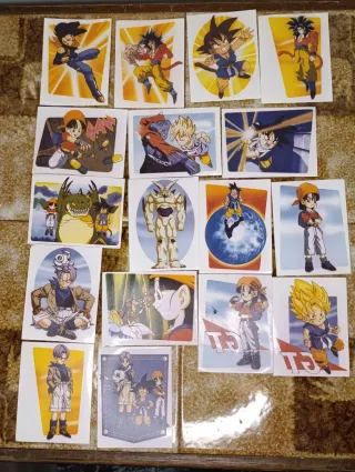 Lote 14 Pegatinas Dragon Ball GT Chicles Boomer