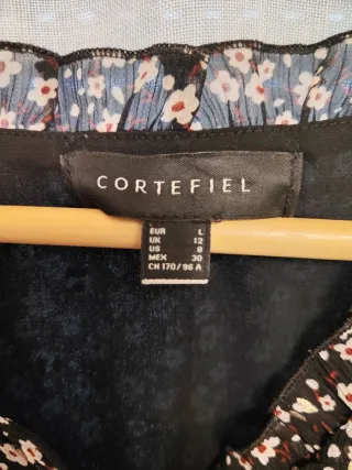 Vestido negro estampado flores