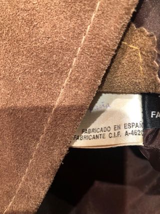 Americana blazer piel camel talla L Oportunidad