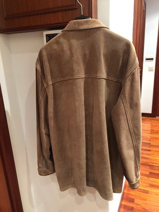 Americana blazer piel camel talla L Oportunidad