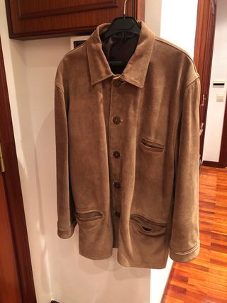 Americana blazer piel camel talla L Oportunidad