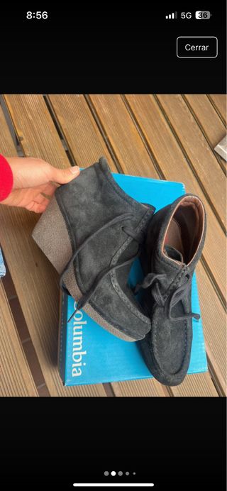 Botines Alpe Cuña Negro/Gris