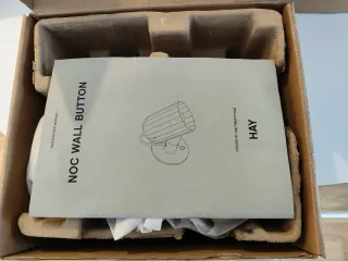 Aplique pared HAY Noc Button Beige/Blanco