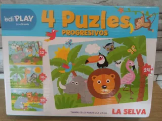 Lote carro compra y 3 cajas de puzzles