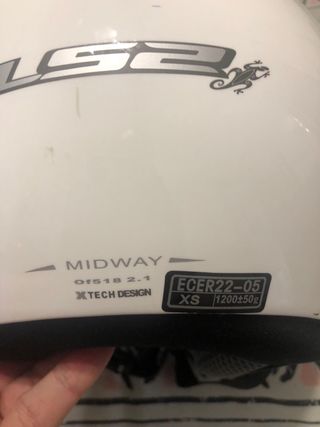 Casco Moto LS2 Jet Blanco talla “xs”