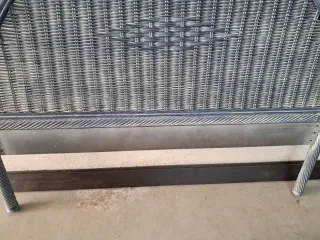 Cabecero Cama Mimbre Azul Grisáceo