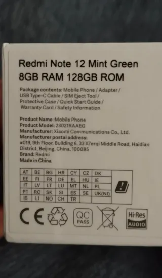 Xiaomi Redmi Note 12 4G